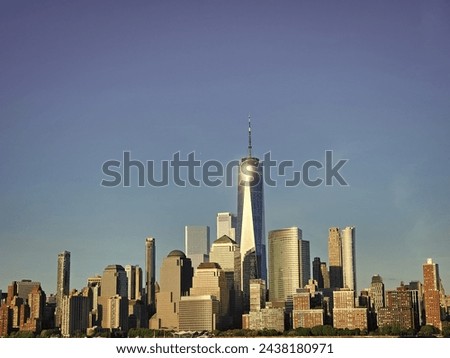 new york city. skyscraper cityscape of nyc. ny urban city architecture. midtown manhattan. metropolitan city. metropolis cityscape. new york downtown. manhattan skyline in sunset