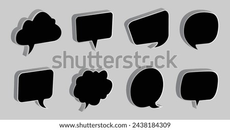 Speech bubble chat icon collection set poster and sticker concept Banner