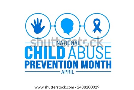 April is National Child Abuse Prevention Month background template. Holiday concept. use to background, banner, placard, card, and poster design template with text inscription and standard color. Royalty-Free Stock Photo #2438200029