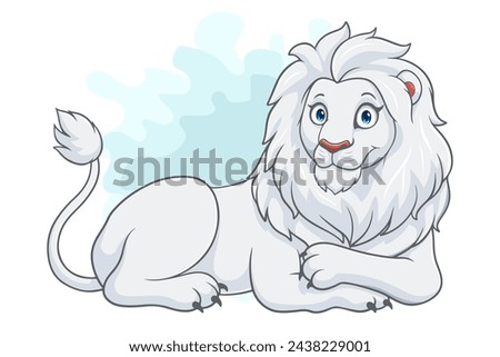 Cartoon lion isolated on white background