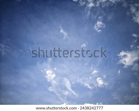 Perfect clouds picture with unique blue sky.