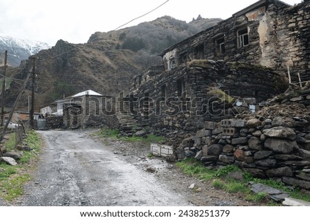 The small village along the way to Kazbergi. Beautiful view of the city of Mtskheta. Picture taken along the way -April 29, 2023