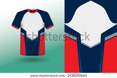 T-shirt Sport Design Template, T-shirt Mockup Abstract Grunge Sport Jersey Design For Cricket, Football Soccer, Racing, Sports, Running Soccer Jersey. Uniform Front View