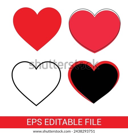 Hearts Bundle, Heart Outline, Heart Cut Files, Heart Clip art, Hearts, Love, Solid Heart, love shape