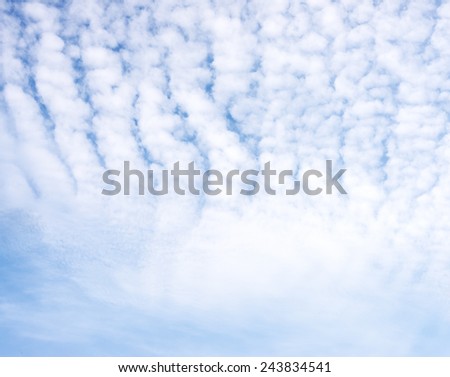 Wave clouds in the evening sky