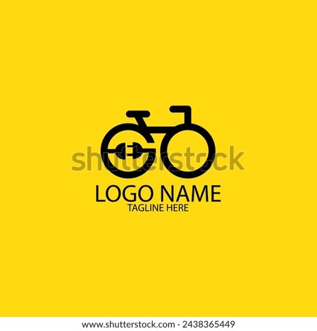 letter GO electric bicycle logo design vector