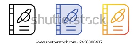 astronomy icon. Linear, Blue Fill and Gradient Style Design Isolated On White Background