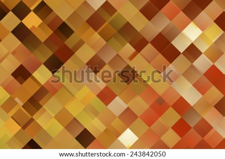 Bright abstract mosaic golden background with gloss