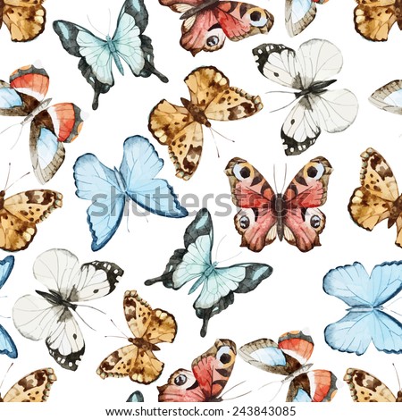 watercolor, butterfly, wallpaper,