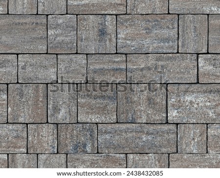 Seamless texture tile useful for rendering of self-locking concrete pavement for use in external applications Royalty-Free Stock Photo #2438432085