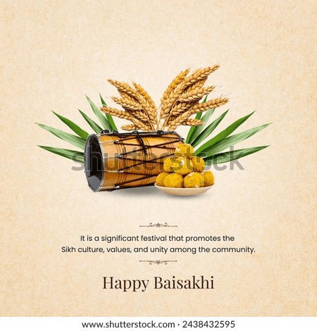 Vaisakhi or Baisakhi festival celebration. Harvest festival of India Punjab