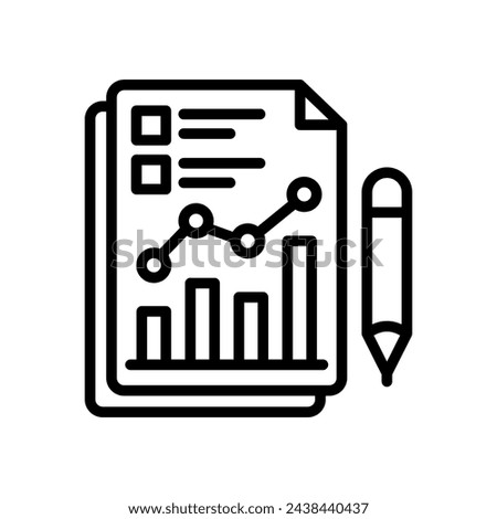 Analysis Report icon in vector. Logotype