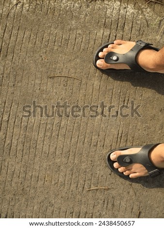 Photo of feet with a background that can create a look