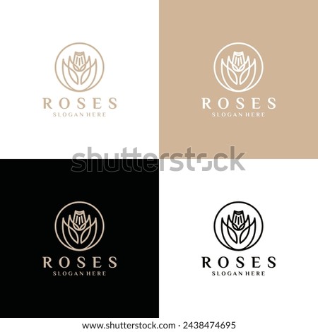 Beauty Elegant Lotus Flower Spa logo design concept inspiration
