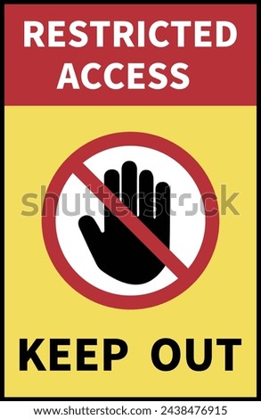 Clip art of KEEP OUT sign