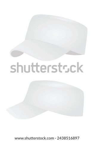 White military cap. vector illustration