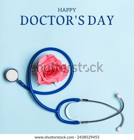 Blue Pink Rose International Doctor's Day Instagram Poster