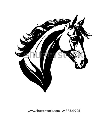 Vector silhouette of a Horse's head