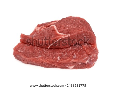 Fresh raw beef isolated on white
