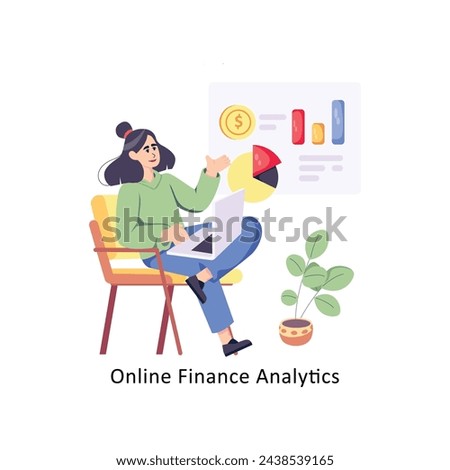 Online Finance Analytics flat style design vector stock illustrations. 
