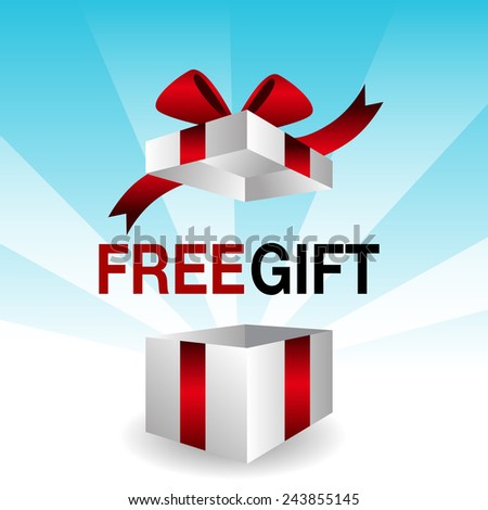 An image of a 3d free gift icon.