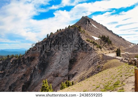 The Watchman Lookout Trail on Crater Lake National Park Oregon.