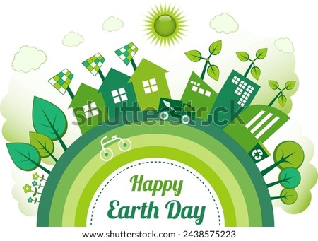 Earth Day green sustainable living concept