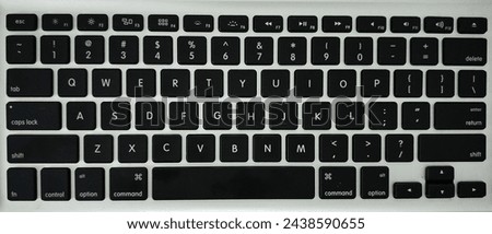 keyboard for typing with letters and numbers