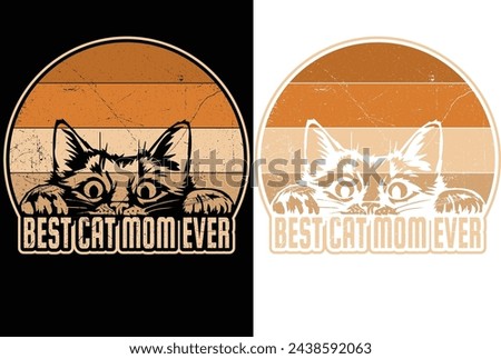 Funny vintage cat Lover t shirt design