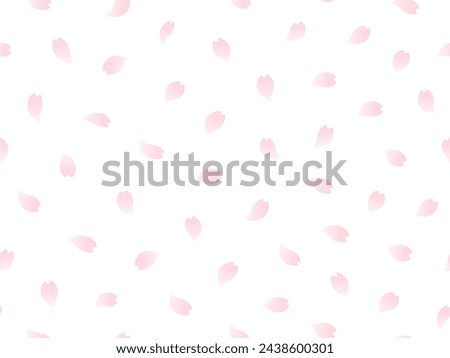 Pattern background illustration with scattered pink cherry blossom petals