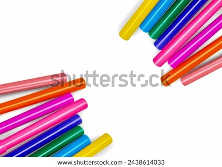 colorful markers isolated on white background 