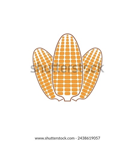 Corn illustration vector flat design