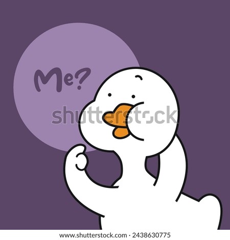 Duck Pose Cartoon Vector Illustrations. Good for Graphic Assets