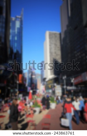 Times Square. Intentionally blurred post production.
