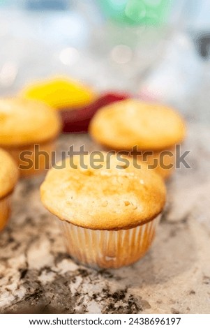 In the process of crafting delightful cactus cupcakes, the freshly baked vanilla and chocolate cupcakes are generously filled with tangy lemon and sweet raspberry filling, enhancing the flavors and