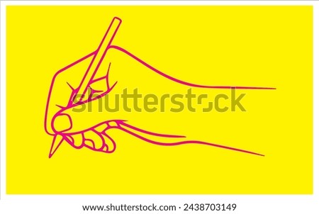 Premium Vector | Hand with pen drawing one.continuous line drawing of hand drawing line with pen