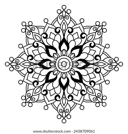 mandala design for coloring book, yoga logo, relaxing mandala art, simple mandala
