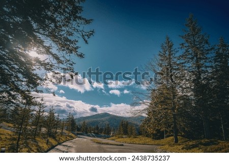 A calm autumn morning in Tomamu Royalty-Free Stock Photo #2438735237