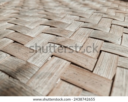 Unique craft bamboo woven texture