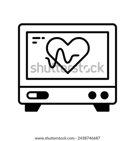 Cardiogram icon vector strock illustration