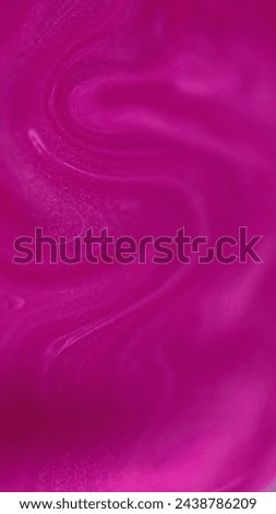 Shimmering paint. Ink flow. Liquid blend. Defocused neon glowing pink purple color shiny acrylic pigment mix stream motion art abstract background.