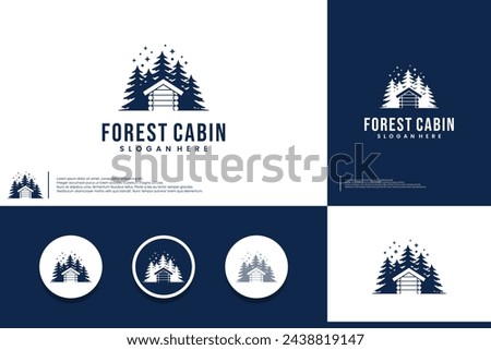 wooden home , nature forest , logo design inspiration.