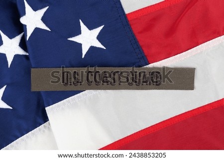 U.S. Coast Guard Branch Tape on national USA flag background