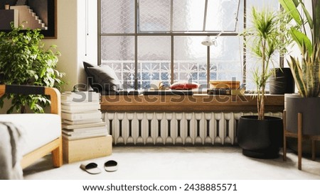 A small modern room interior abstract background