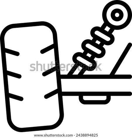 Shock Absorber Icon. Suspension System Icon Royalty-Free Stock Photo #2438894825