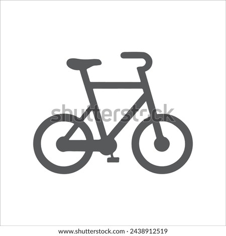 Bicycle icon in vector. Flat style icon design. Vector illustration of bicycle icon. Pictogram isolated on white.