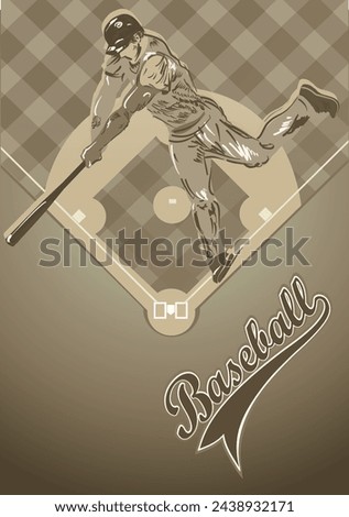 the Baseball player and field