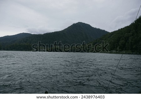 The view of Sarangan Lake is beautiful and still natural