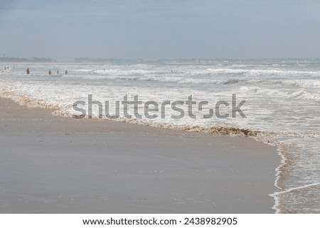 waves on the beach in summer