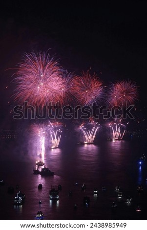 Beautiful Fireworks Display at Night image.


